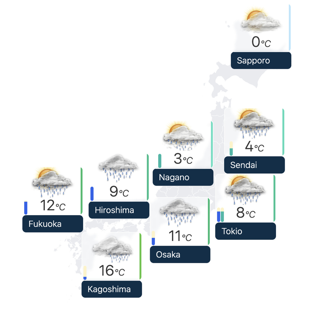 今日の天気予報マップ - 2025年3月4日